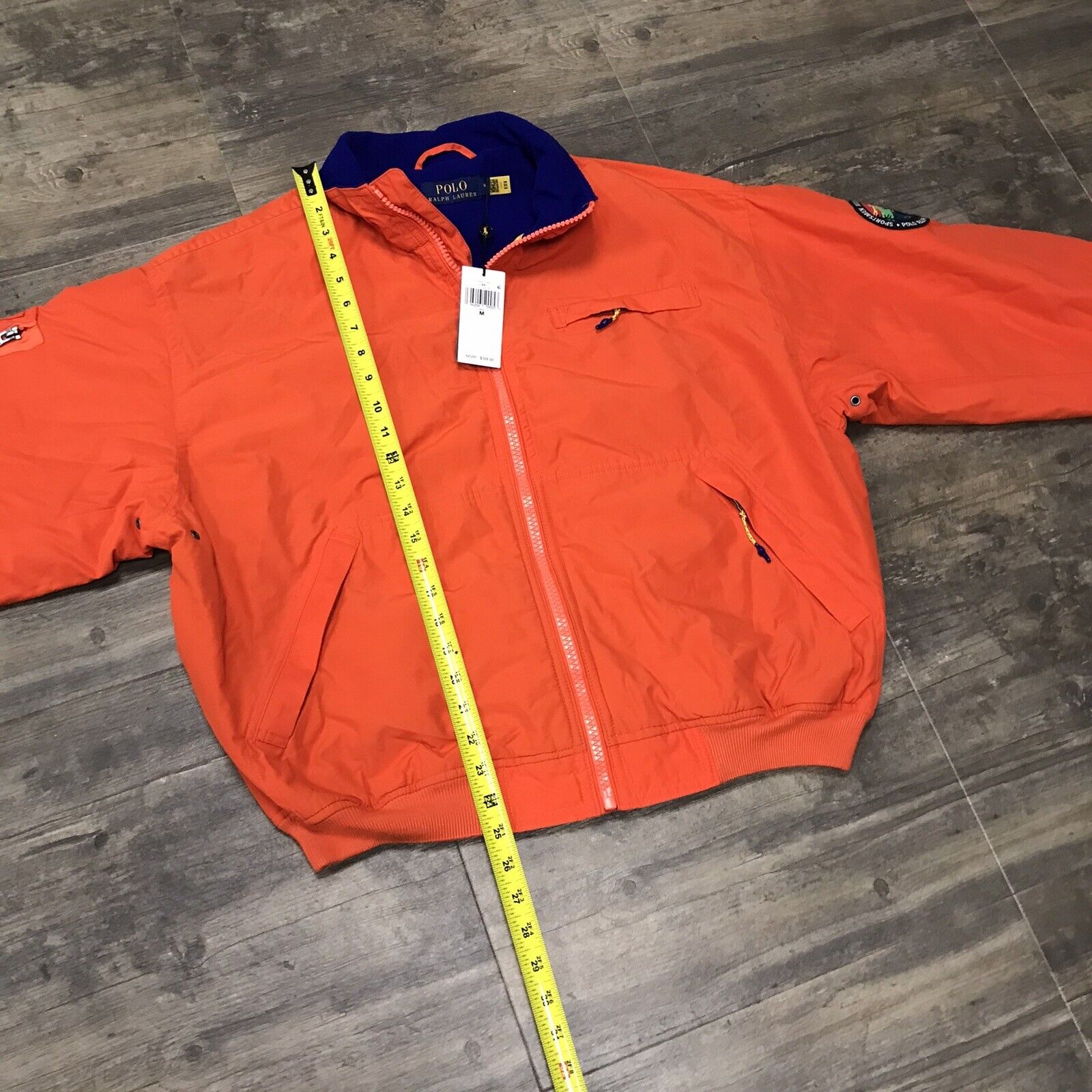 Polo Ralph Lauren Men's College Orange Sportsmen Graphic Fleece Full Zip Jacket Orange Medium