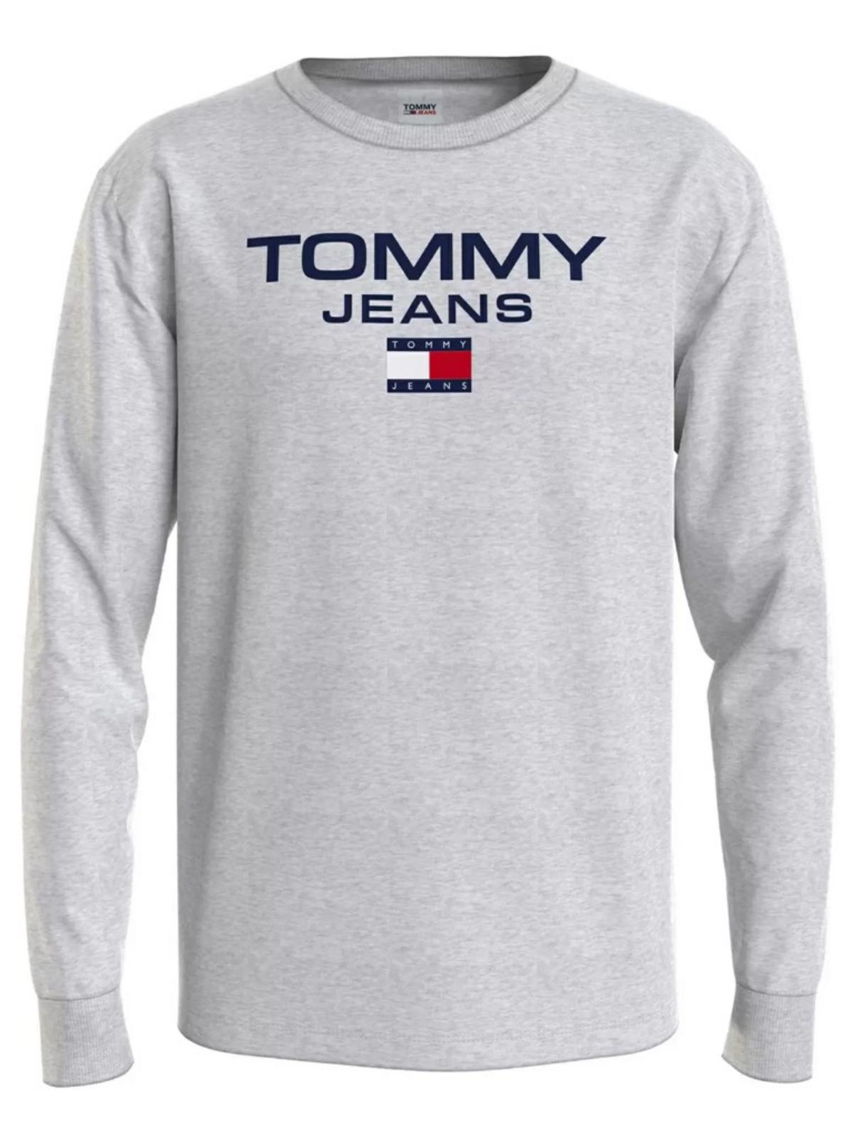 Tommy Jeans Men's Cotton Logo Graphic Tshirt Gray Small