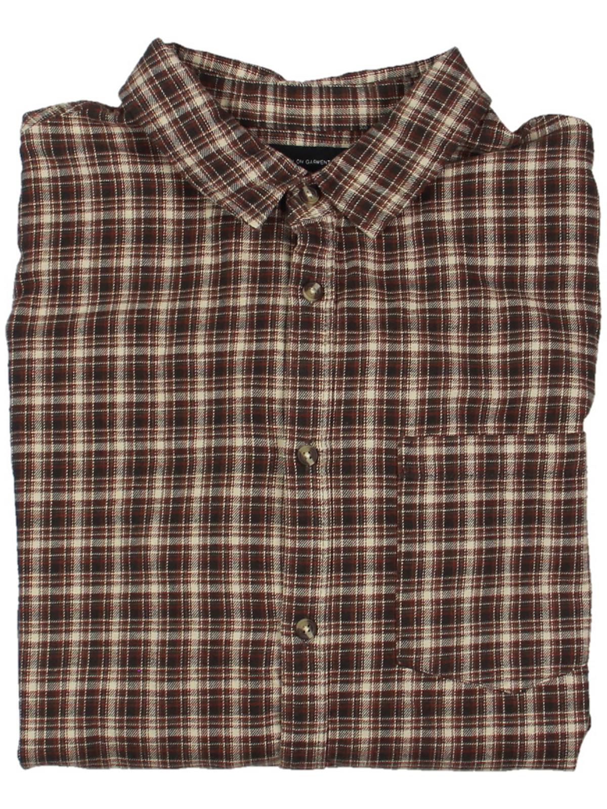 Cotton On Men's Checked Collared Shirt Cotton On Brown Medium