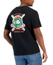 Tommy Bahama Mens Winter Wonderland Logo Short Sleeve T Shirt Black XL