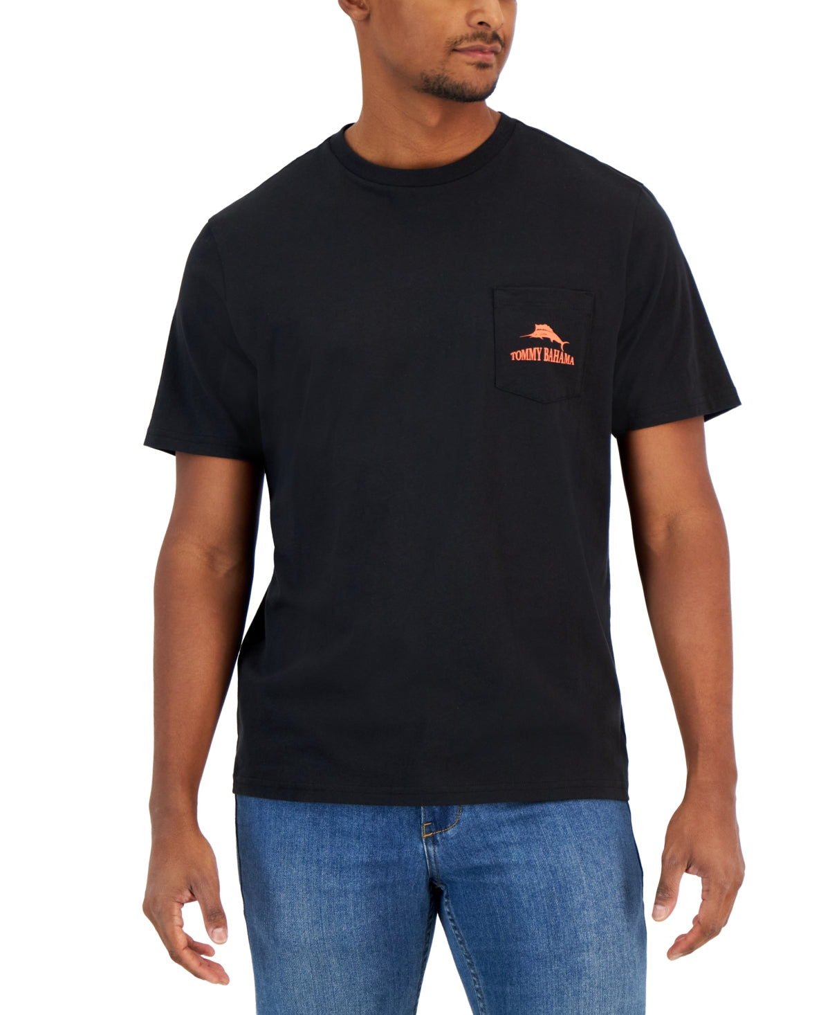 Tommy Bahama Mens Winter Wonderland Short Sleeve T Shirt Black 2X