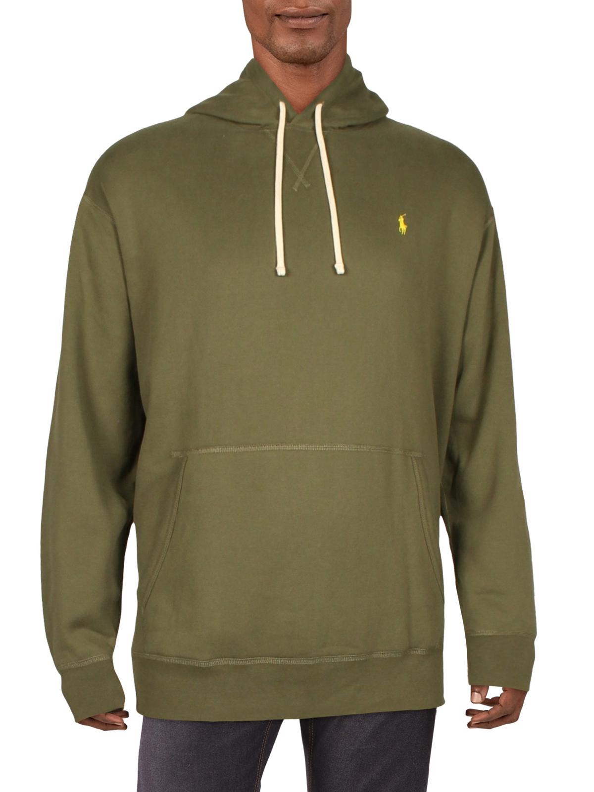 Polo Ralph Lauren Mens Classic fit Long Sleeve Hoodie Sweatshirt 2LT Green Solid