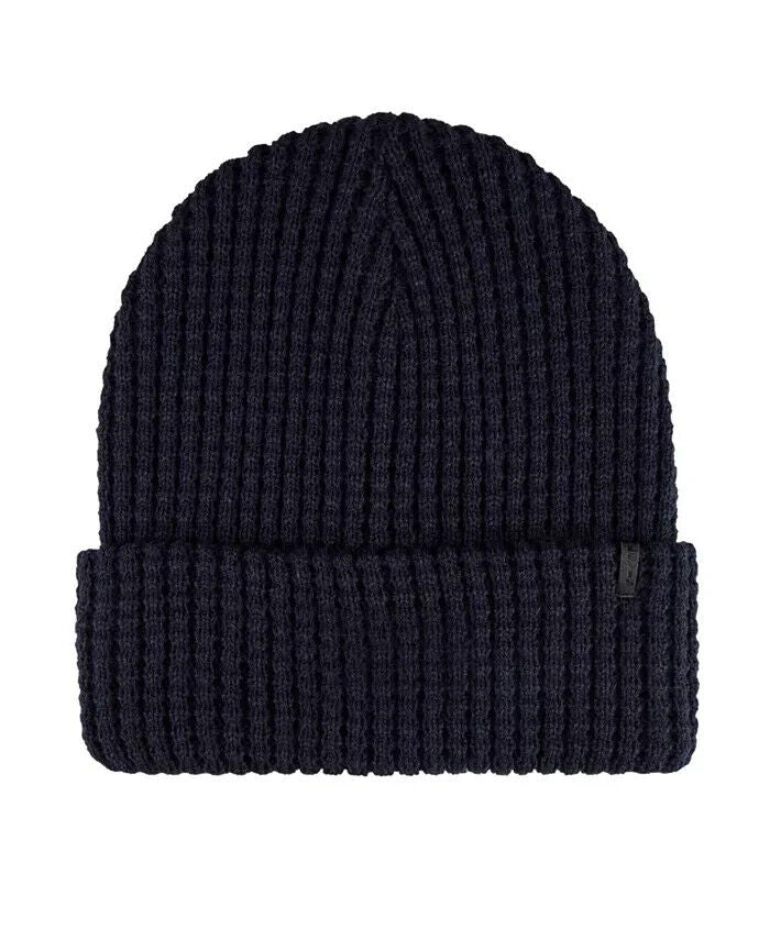 Alfani Mens Solid Black Grey Beanie Hat ONE SIZE