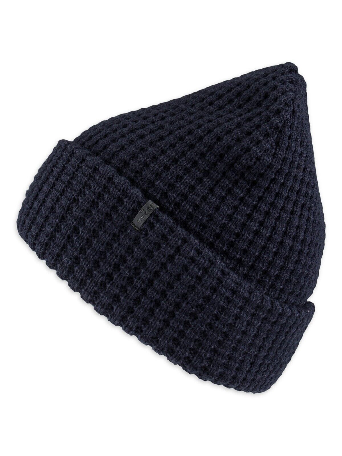 Alfani Mens Solid Black Grey Beanie Hat ONE SIZE