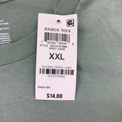 Alfani Mens Short Sleeve Crewneck T Shirt Solid Green Sage 2XL