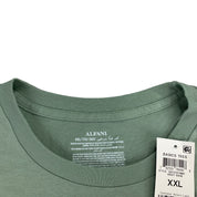 Alfani Mens Short Sleeve Crewneck T Shirt Solid Green Sage 2XL