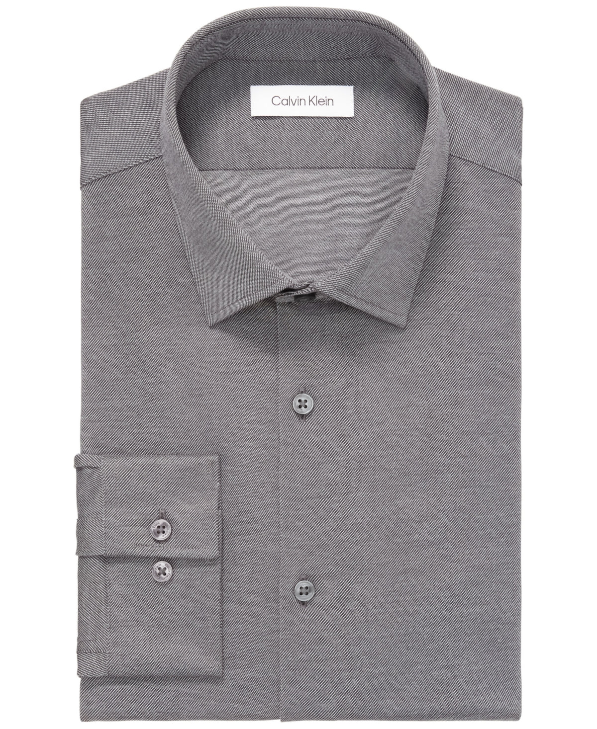 Calvin Klein Mens Slim fit Dress Shirt Large 16.5 in 32-33 Grey