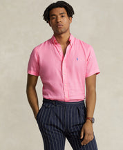Polo Ralph Lauren Mens Classic Fit Short Sleeve Linen Button Down Shirt Large