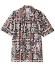 Frank And Oak Men's Short Sleeve Print Button Up Shirt Brown Medium