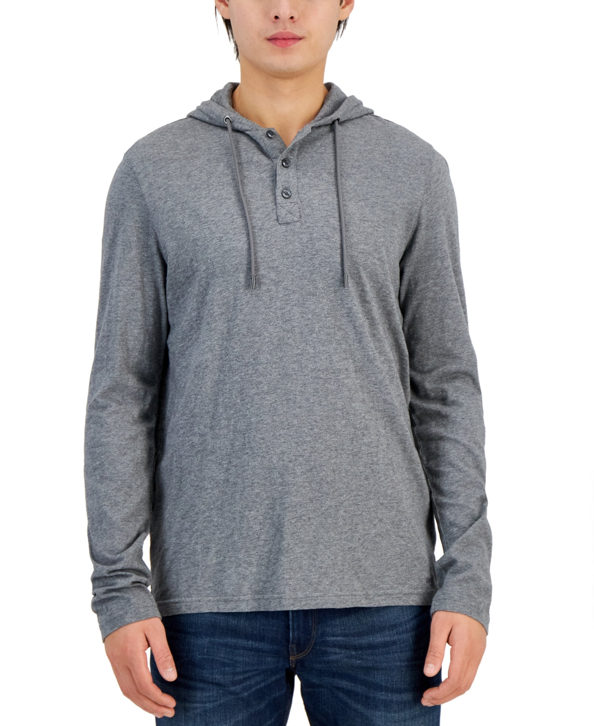 Michael Kors Mens Regular fit Hoodie Sweatshirt Small Grey Solid