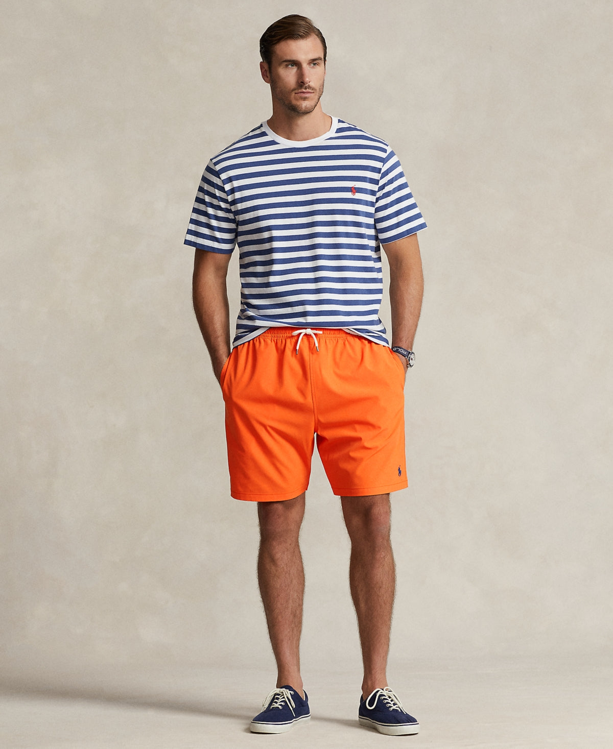 Polo Ralph Lauren Mens Regular fit Trunks Swimwear XLT Orange  Lined