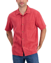 Tommy Bahama Mens Coconut Point Button Down Shirt Havana Red Large