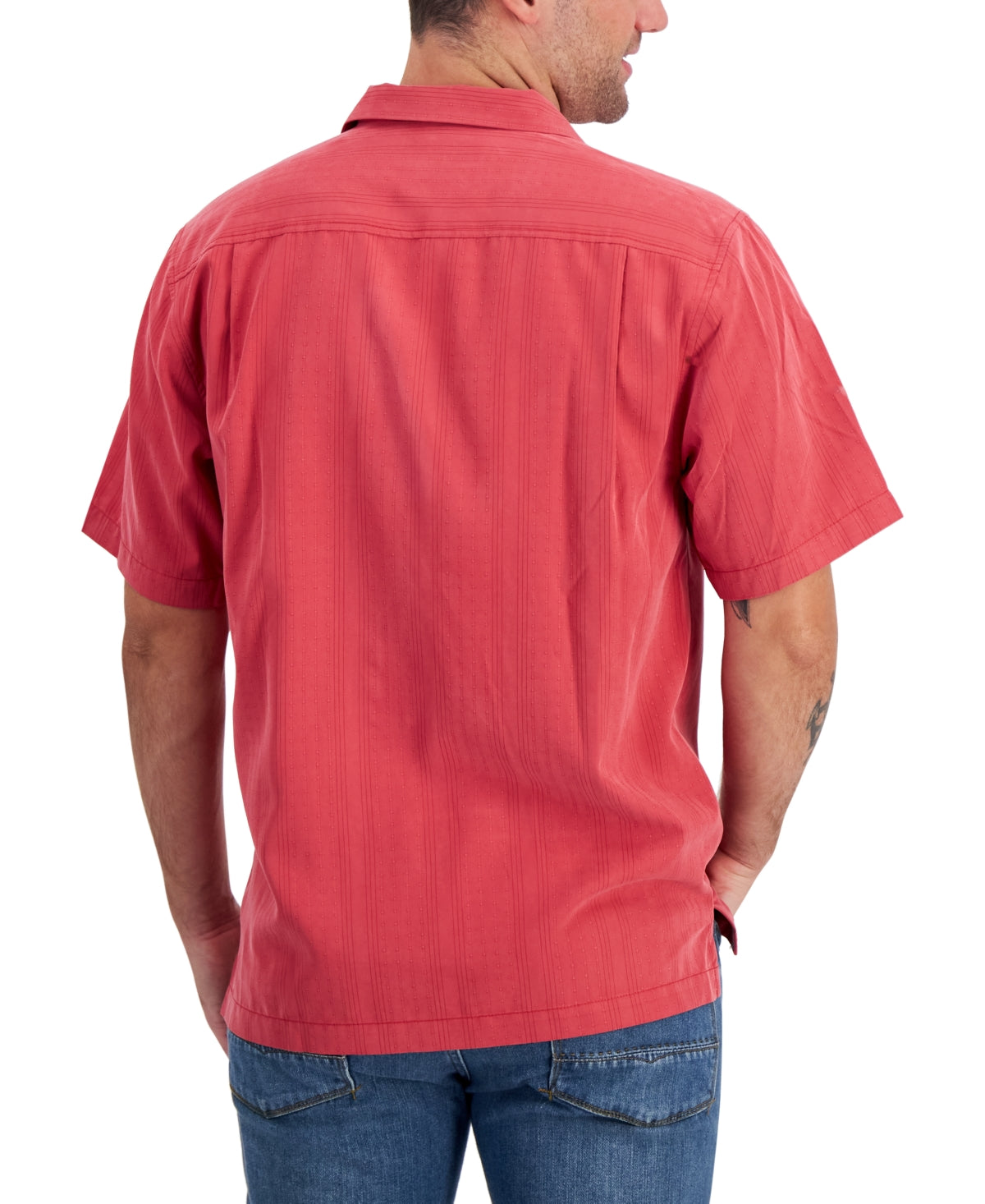 Tommy Bahama Mens Coconut Point Button Down Shirt Havana Red Large