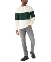 Frank And Oak Men's Relaxed Fit Long Sleeve Stripe Crewneck Sweater Green Small