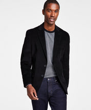 Michael Kors Mens Classic fit Corduroy Sport Coat Blazer 50 R Black Solid