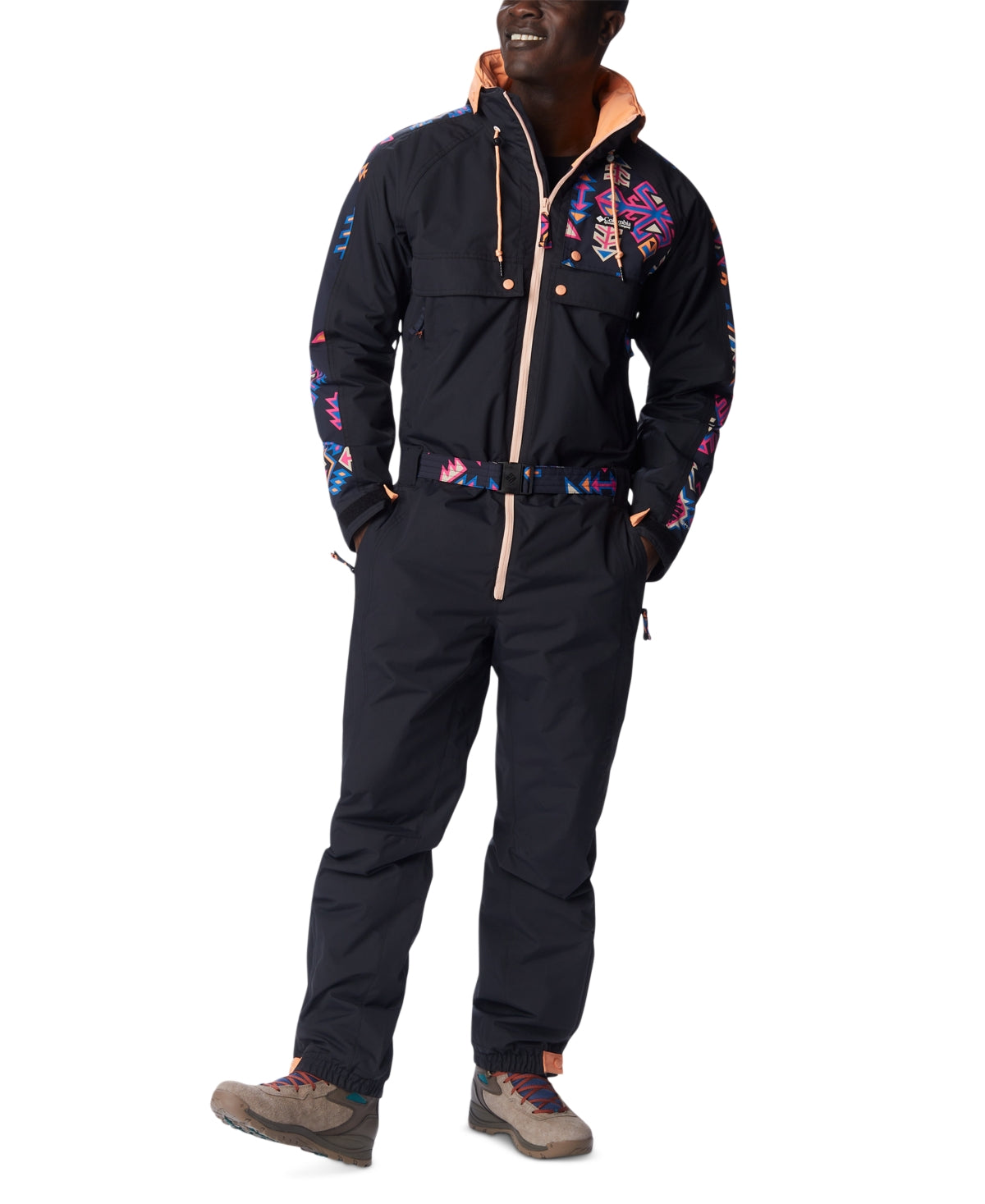 Columbia Men's Regular Fit Wintertrainer Snow Suit Black Orange XL