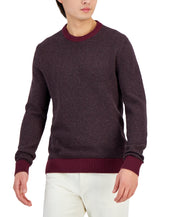 Michael Kors Men's Slim Fit Long Sleeve Crewneck Sweater Cordovan Purple Large