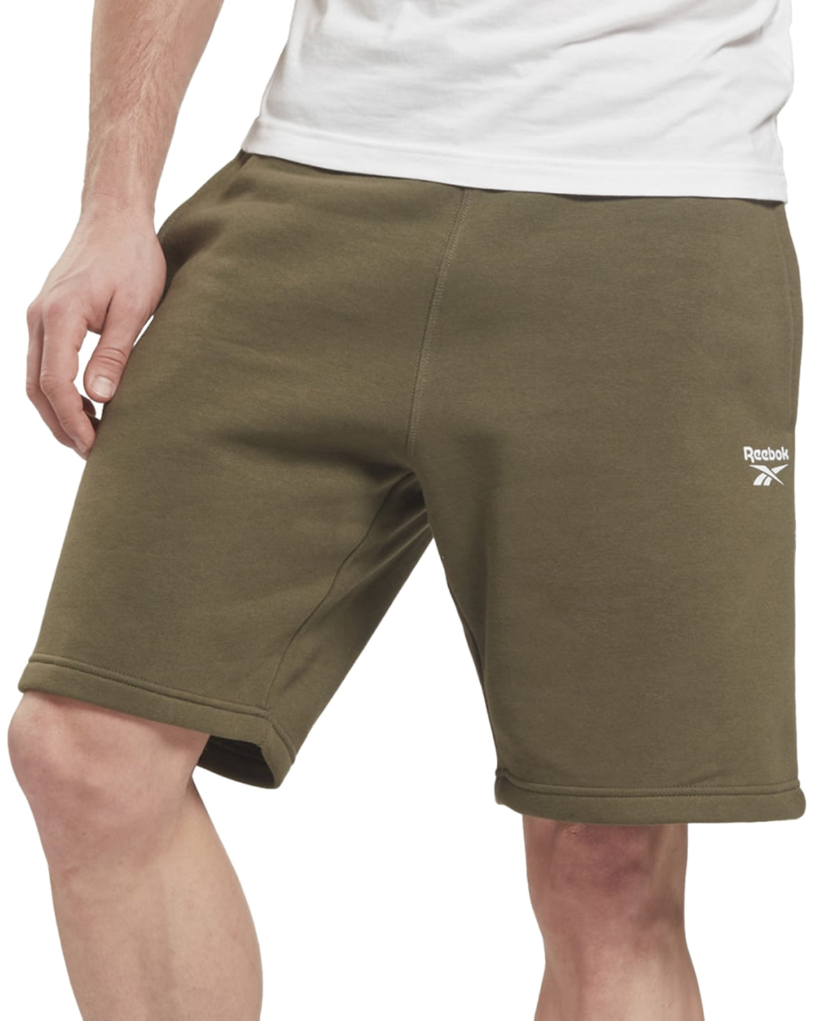 Reebok Mens Slim fit Sweat Shorts Small Green Solid