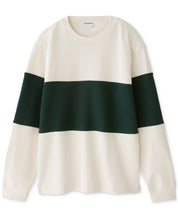 Frank And Oak Men's Relaxed Fit Long Sleeve Stripe Crewneck Sweater Green XL