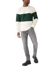 Frank And Oak Men's Relaxed Fit Long Sleeve Stripe Crewneck Sweater Green XL