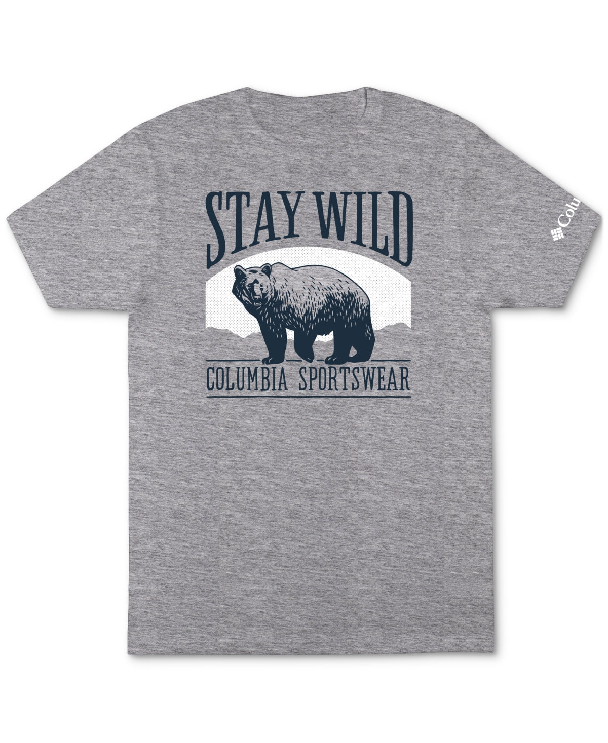 Columbia Mens Regular fit Short Sleeve Graphic T-Shirt Shirt Small Grey Solid