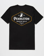 Pendleton Men's Heritage Lobo Diamond Logo Graphic T Shirt Black Medium