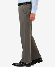 Haggar Men Classic fit Dress Pants 38 / 29 Grey Solid