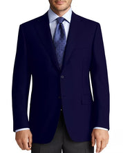Canali Mens Siena Solid Classic Fit Sport Coat Blazer 46R Navy Blue