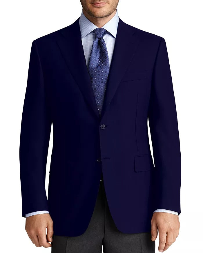 Canali Canali Siena Solid Classic Fit Sport Coat Blazer 48R Navy Blue