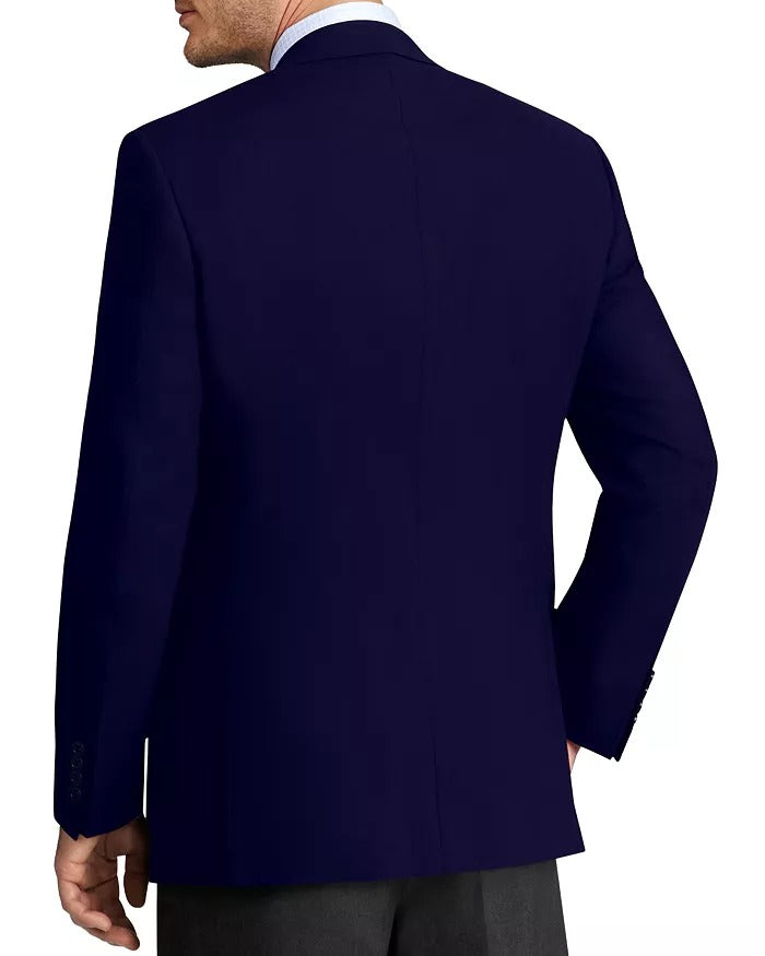 Canali Canali Siena Solid Classic Fit Sport Coat Blazer 48R Navy Blue