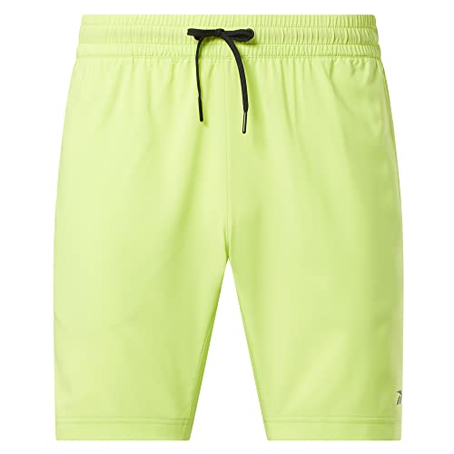 Reebok Mens Regular fit Drawstring Fitness Shorts Large / 9 Yellow