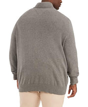 Tommy Hilfiger Mens Quarter Zip Sweater Grey Heather 2XL