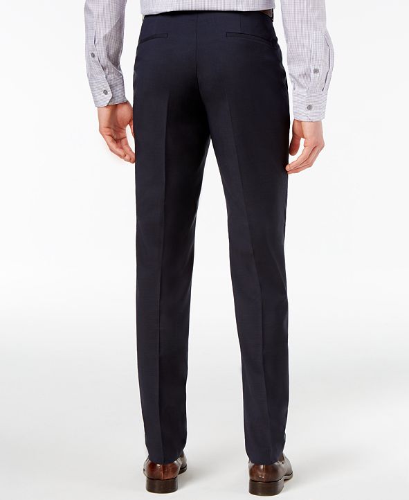 Hugo Boss Mens Modern fit Dress Pants 36 / 32 Blue Solid