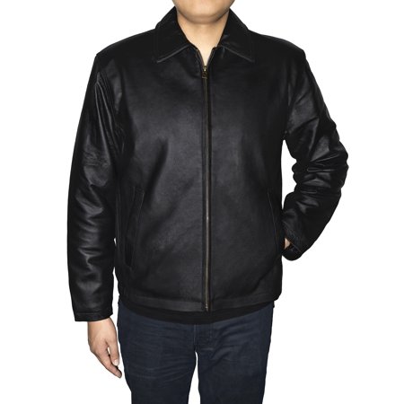 Victory Sportswear Retro Leather Jacket Black Medium