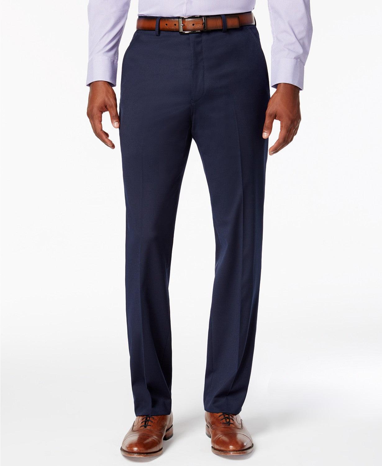 Alfani Mens Slim fit Dress Pants 44 / 32 Black Solid