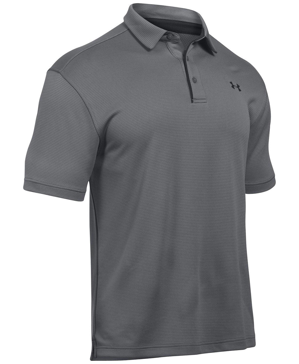 Under Armour Men Regular fit Short Sleeve Polo Shirt Large Grey Solid