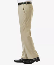Haggar Mens Classic fit Dress Pants 40 / 29 Khaki Beige Solid