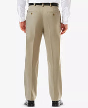 Haggar Mens Classic fit Dress Pants 40 / 29 Khaki Beige Solid