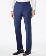 Calvin Klein Mens Slim fit Wool Dress Pants 36 / 34 Blue Solid