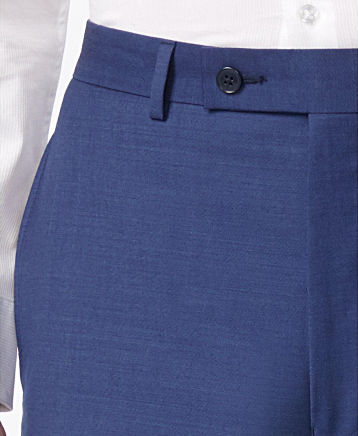Calvin Klein Mens Slim fit Wool Dress Pants 38 / 34 Blue Solid