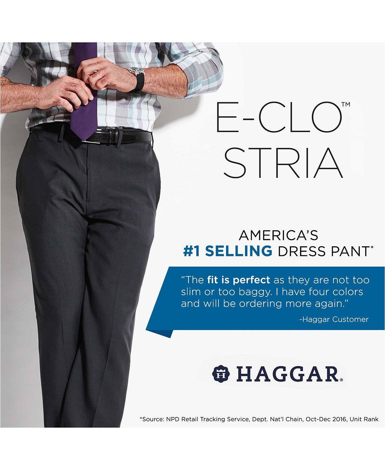 Haggar Mens Classic fit Dress Pants 38 / 30 Brown Solid