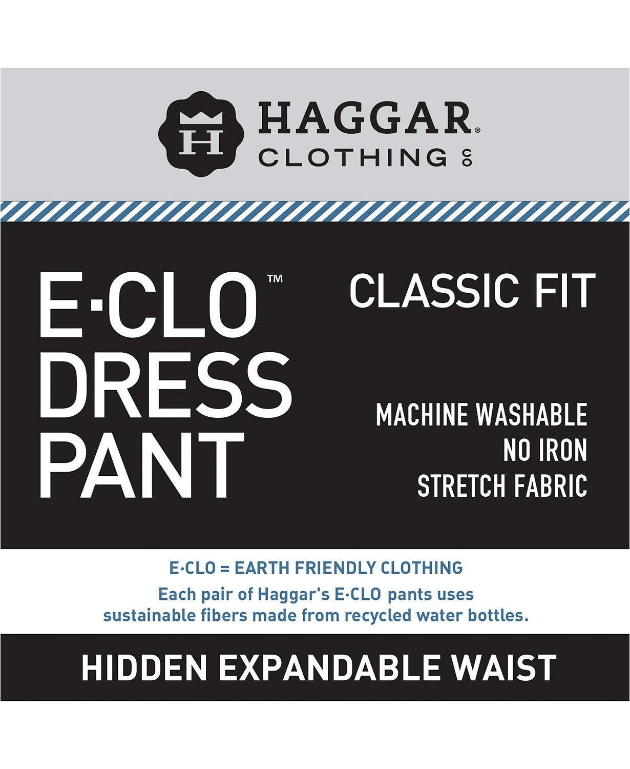Haggar Mens Classic fit Dress Pants 38 / 30 Brown Solid