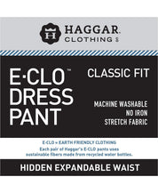 Haggar Mens Classic fit Dress Pants 38 / 29 Brown Solid Stretch