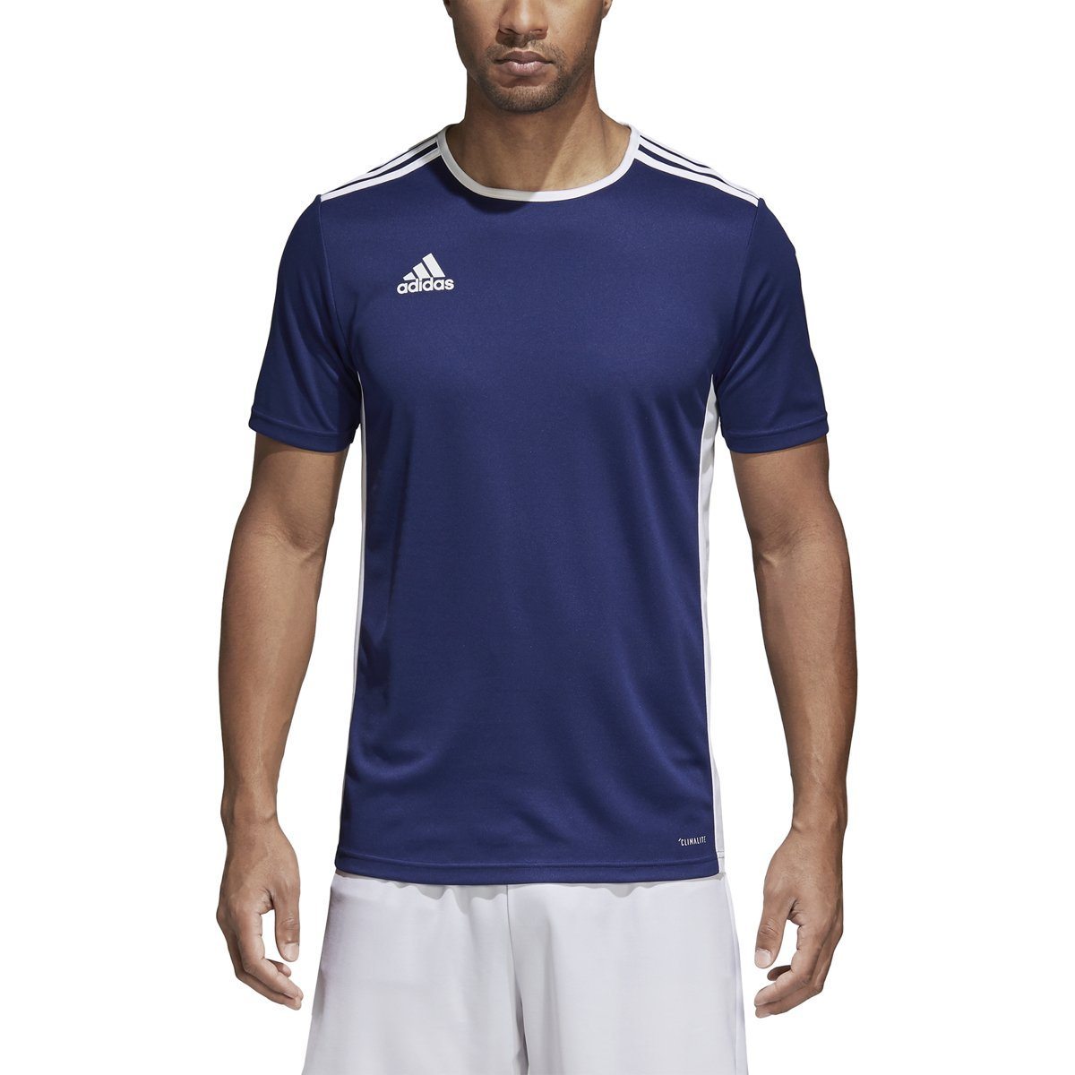 Adidas Men's Entrada 18 Jersey Navy Blue White Crewneck T Shirt Medium