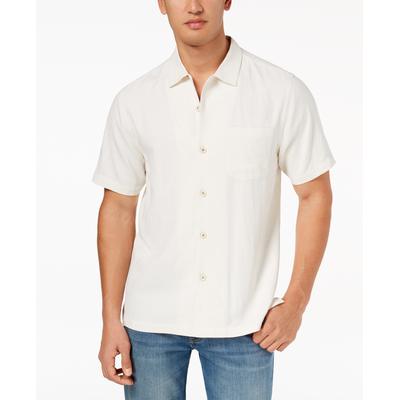 Tommy Bahama Mens Silk Shirt Natural White 2XL