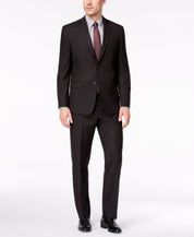 Andrew Marc Mens Slim fit 2 Piece Suit 40 L Pants 33 / 33 Black Solid