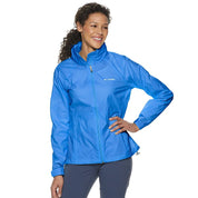 Columbia Womens Regular fit Raincoat Coat Large Blue Solid Waterproof
