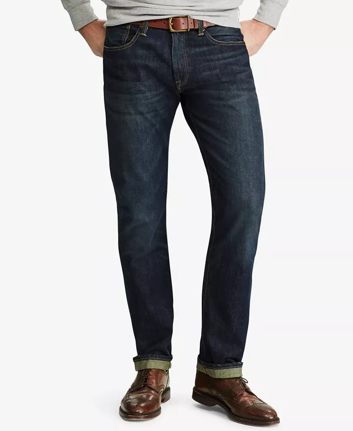 POLO RALPH LAUREN Men's Hampton Relaxed Straight Jeans 32 x 32 Blue