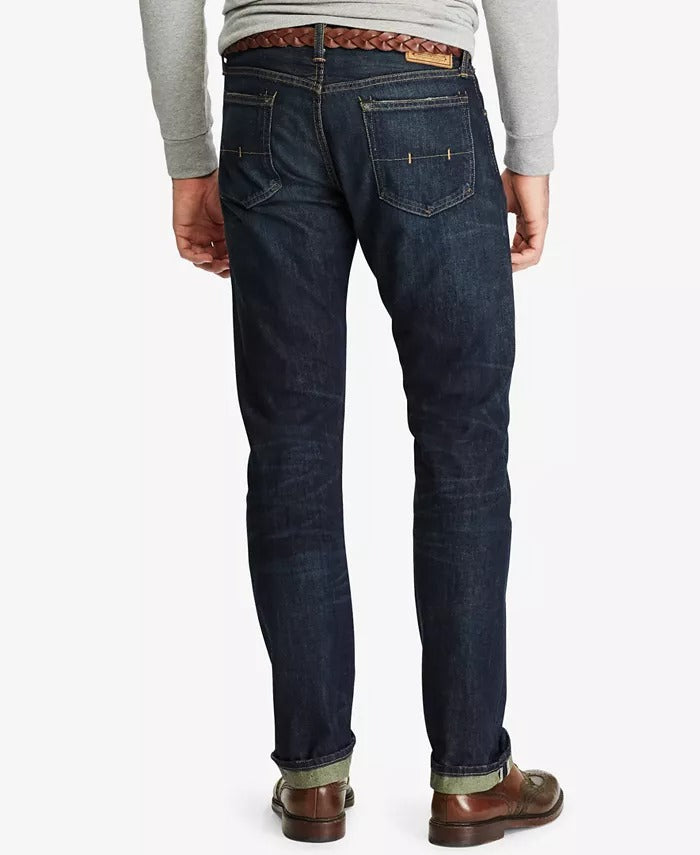 POLO RALPH LAUREN Men's Hampton Relaxed Straight Jeans 32 x 32 Blue
