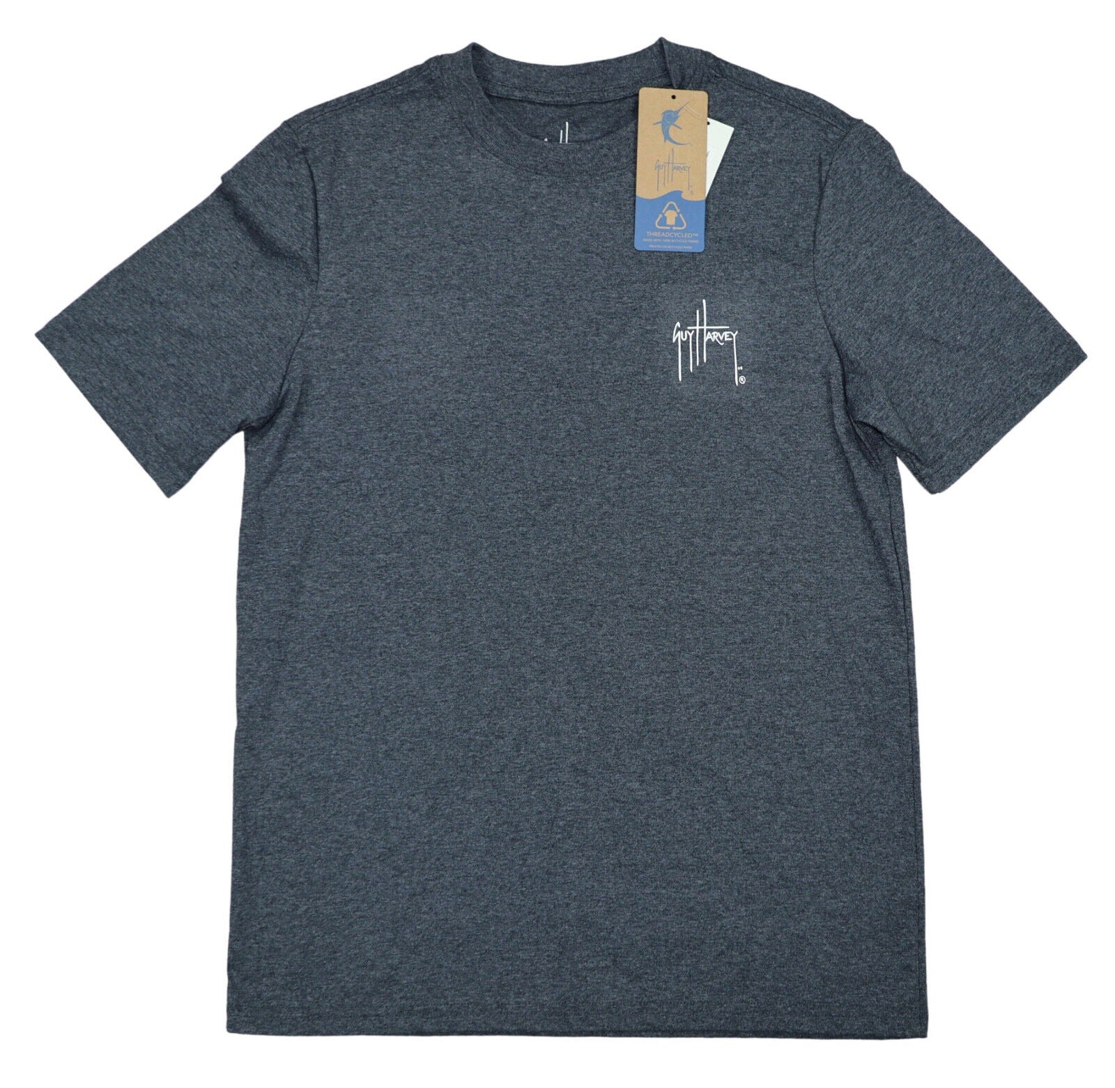 Guy Harvey Medium Fishing Graphic Print Short Sleeve Crew Neck Mens T-Shirt Grey